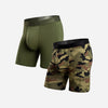 CLASSIC BOXER BRIEF: BRONZE GREEN/CAMO GREEN 2 PACK