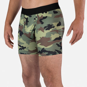 ENTOURAGE BOXER BRIEF: OVERSIZED CAMO GREEN