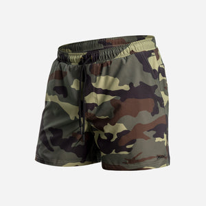 Agua Volley X 2N1 Swim Short 5”: Camo Green