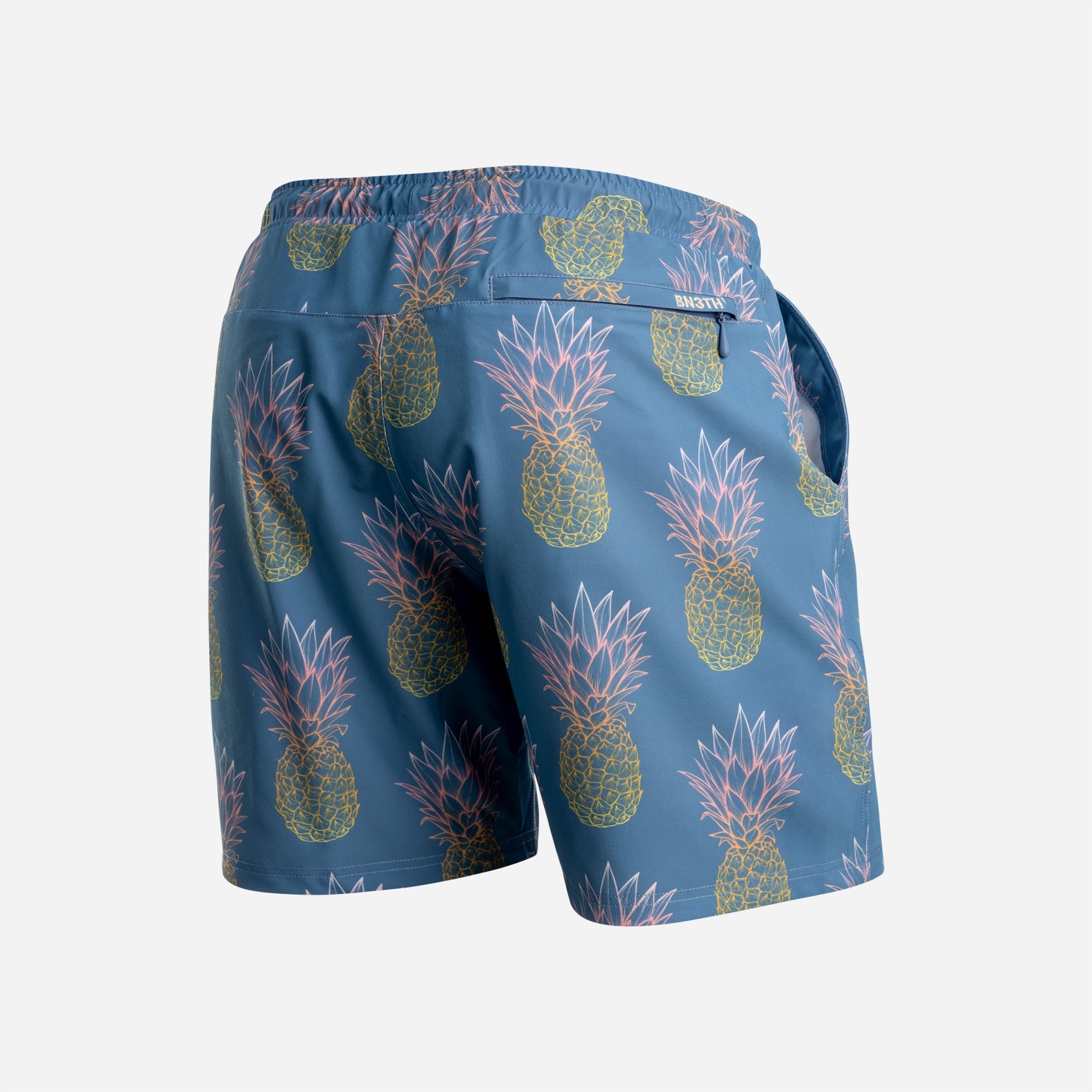 AGUA VOLLEY 2N1 SWIM SHORT 7": GRANDE PINEAPPLE FADE FOG