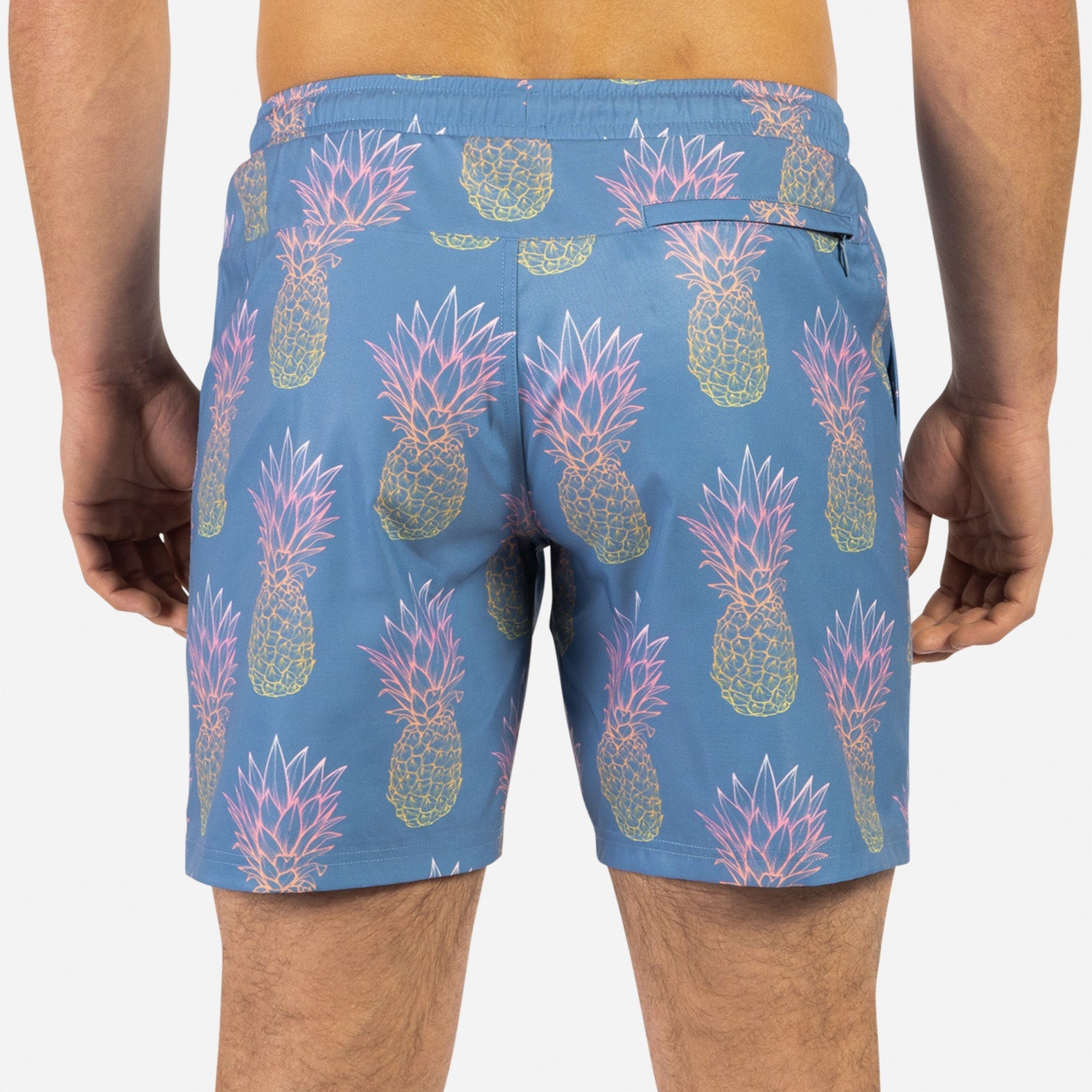 AGUA VOLLEY 2N1 SWIM SHORT 7": GRANDE PINEAPPLE FADE FOG