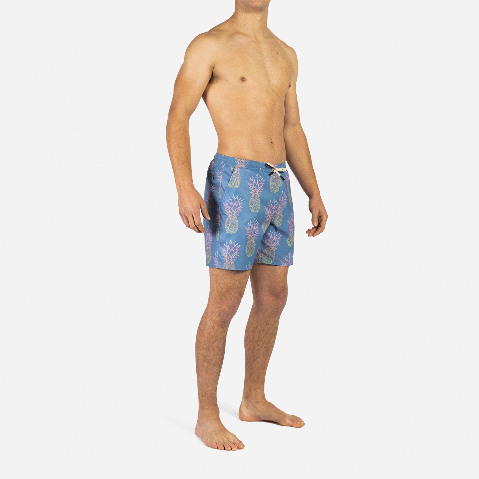 AGUA VOLLEY 2N1 SWIM SHORT 7": GRANDE PINEAPPLE FADE FOG