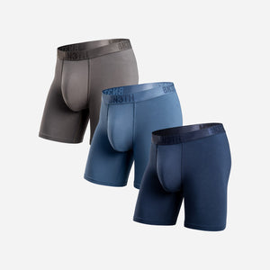 Classic Icon Boxer Brief: Gargoyle/Fog/Navy 3 Pack