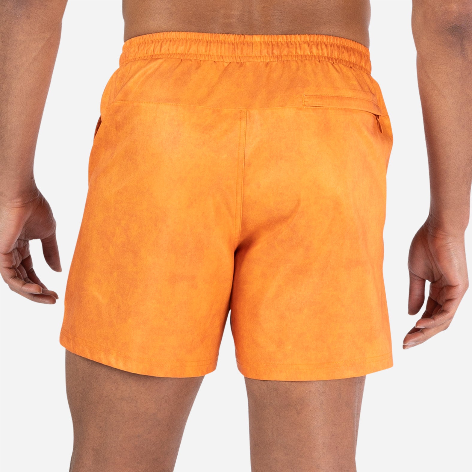 Agua Volley X 2N1 Swim Short 5”: Cinnamon Orange Acid Wash