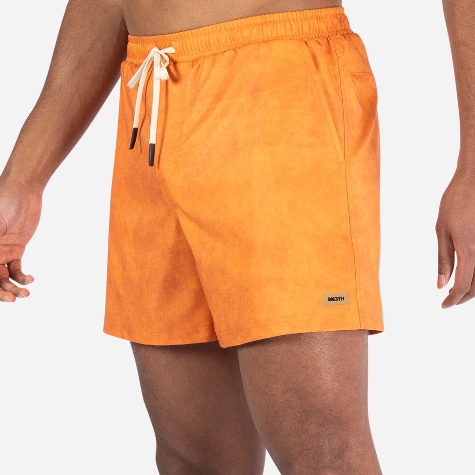 Agua Volley X 2N1 Swim Short 5”: Cinnamon Orange Acid Wash