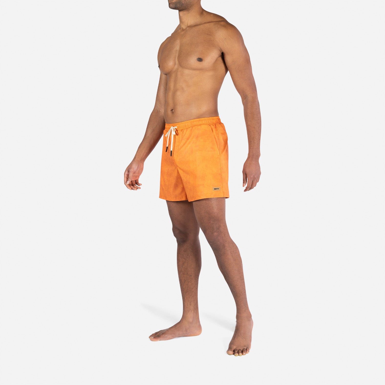 Agua Volley X 2N1 Swim Short 5”: Cinnamon Orange Acid Wash