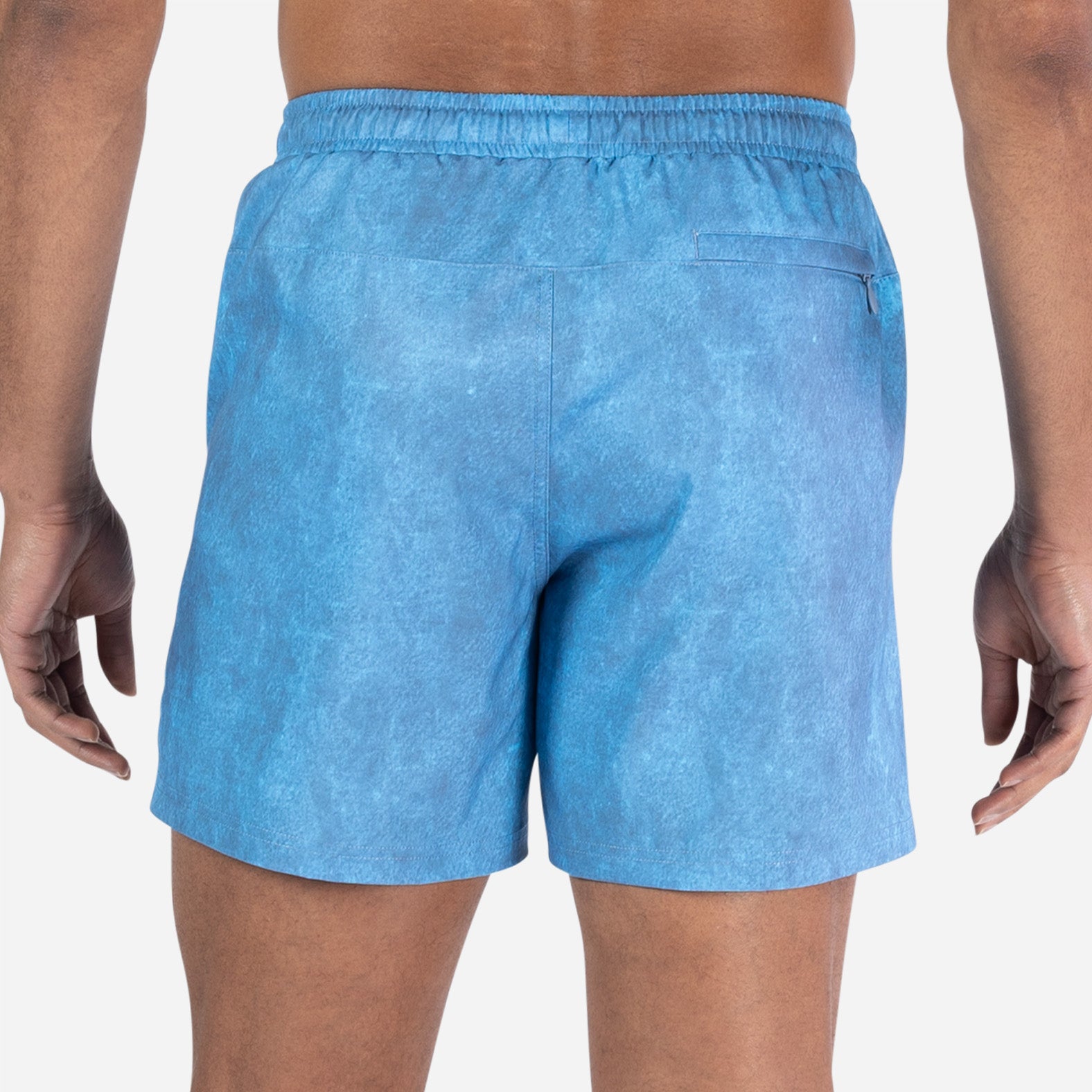 Agua Volley X 2N1 Swim Short 5”: Fog Acid Wash