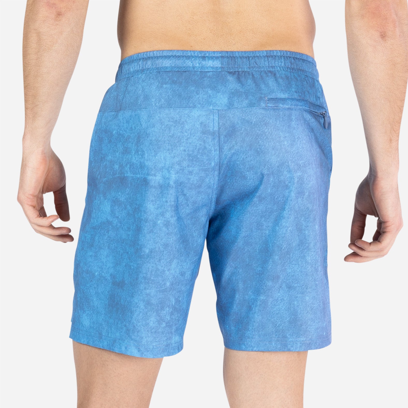 Agua Volley X 2N1 Swim Short 7”: Fog Acid Wash