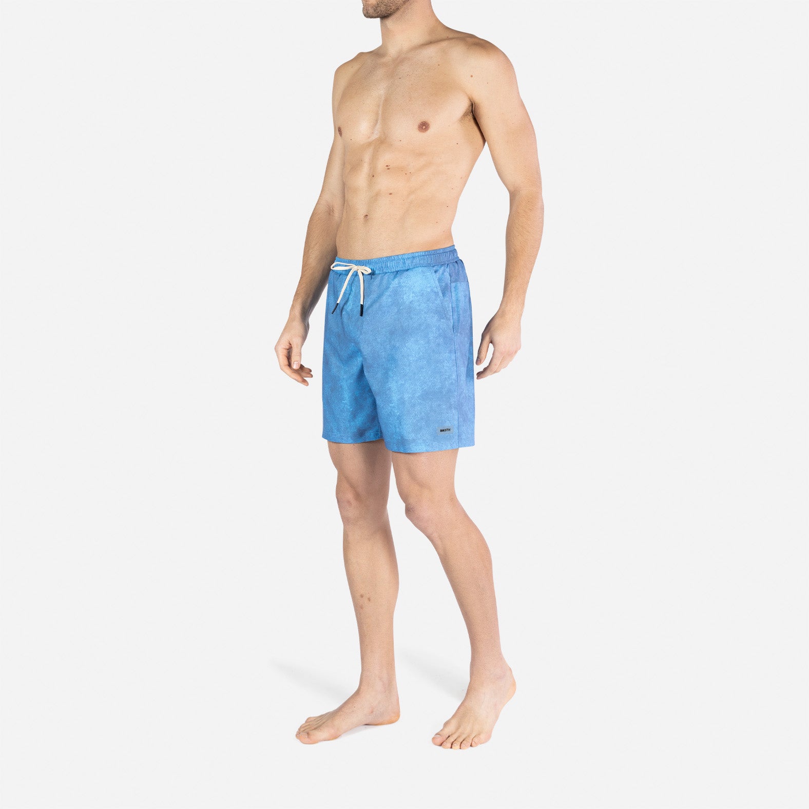 Agua Volley X 2N1 Swim Short 7”: Fog Acid Wash