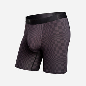 Classic Icon Boxer Brief: Liquid Checker Black