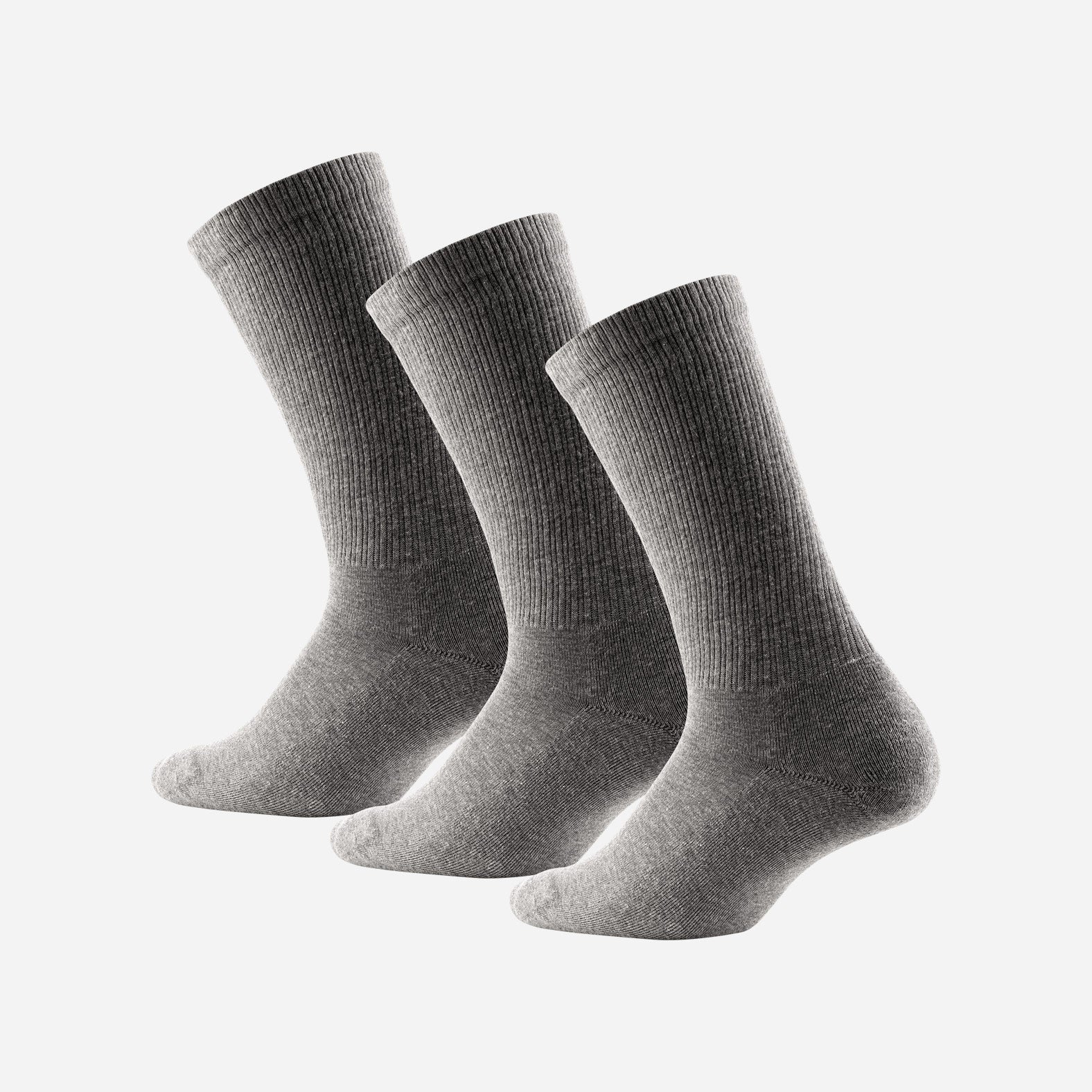 Classic Crew Sock: Heather Grey 3 Pack