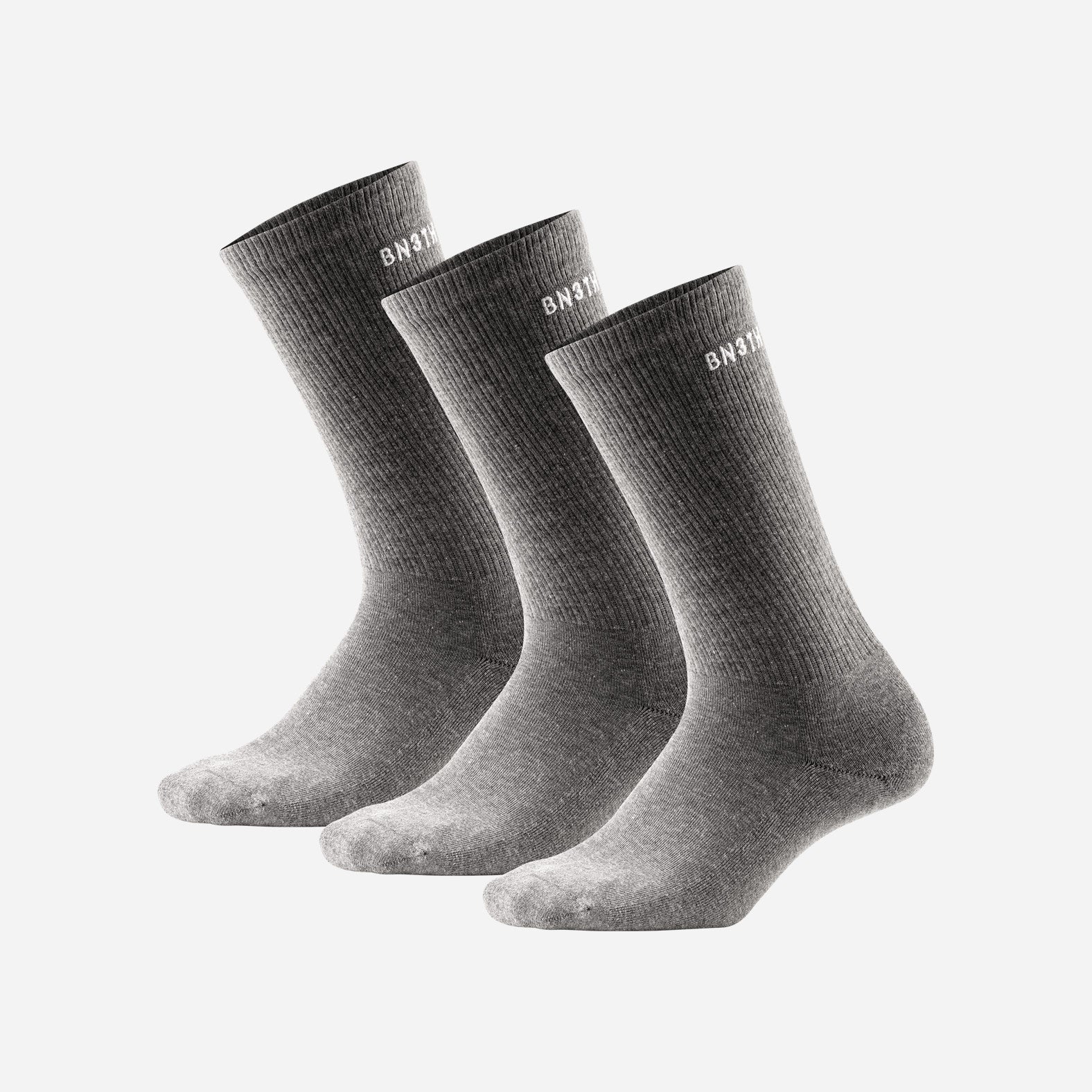 Classic Crew Sock: Heather Grey 3 Pack