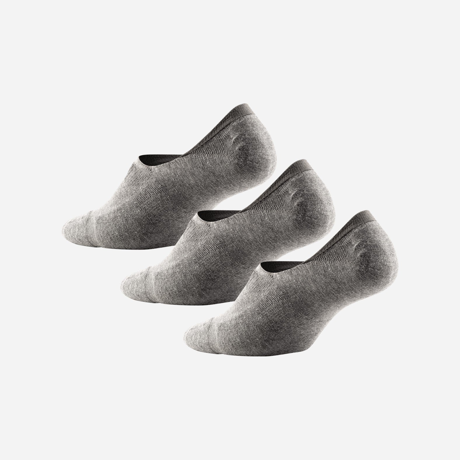 CLASSIC NO SHOW SOCK: HEATHER GREY 3 PACK