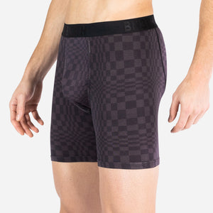 Classic Icon Boxer Brief: Liquid Checker Black