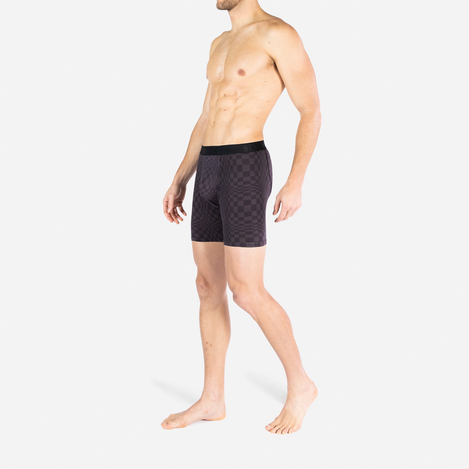 Classic Icon Boxer Brief: Liquid Checker Black