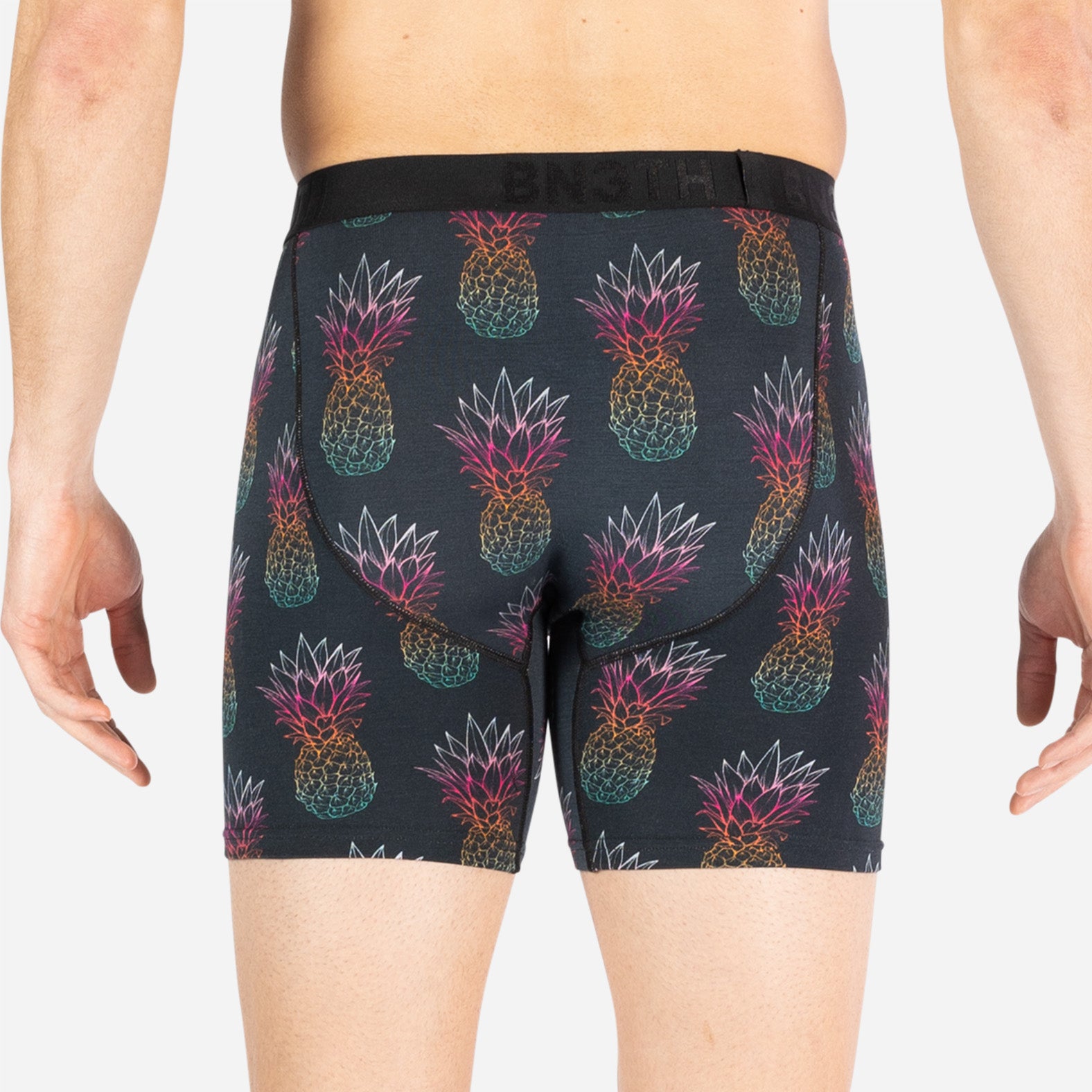 Classic Icon Boxer Brief With Fly: Pineapple Fade Black