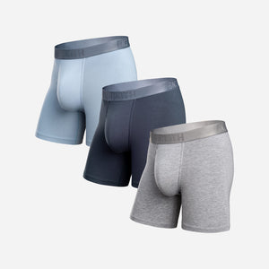 Classic Essentials Boxer Brief: Dusty/Midnight/Heather Gray 3 Pack