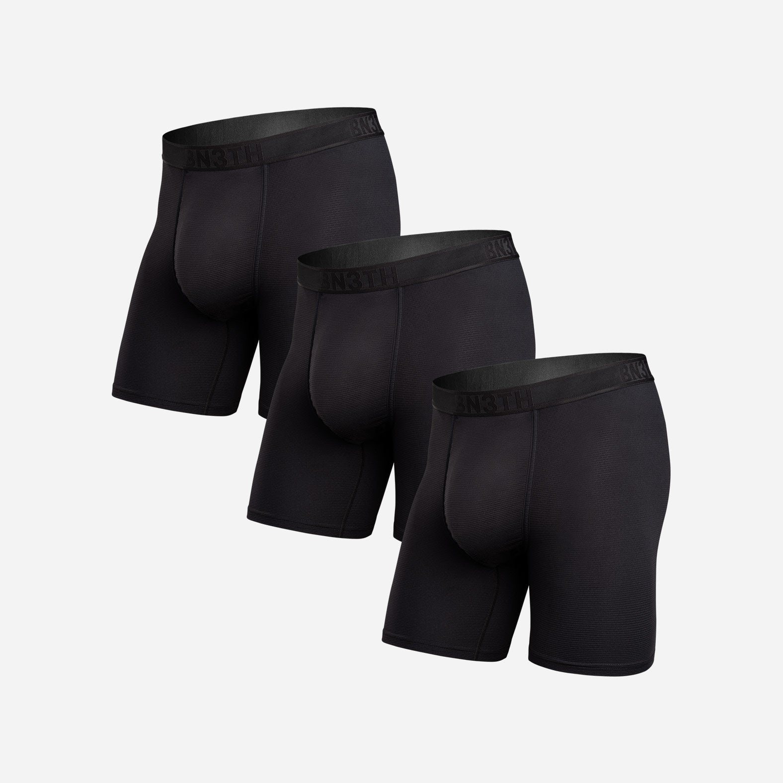 Pro Flex Boxer Brief: Black 3 Pack