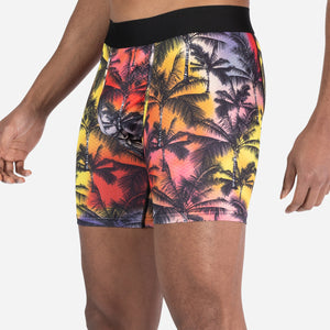 Pro Agua X Boxer Brief: Oversized Tropical Haze Dawn